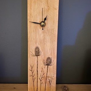 Teasels and Twigs handmade wooden wall clocks hand drawn designs image 4