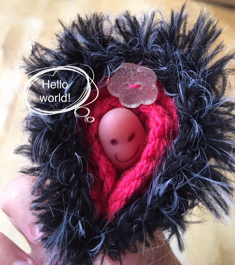 Crochet Cervical dilation Tool. Vagina. Vulva. Birth teaching aid. Midwife. Doula. Gynaecology image 2