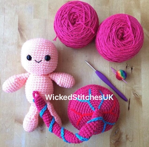 Uterus Placenta Baby And Umbilical Cord Crochet Pattern Etsy Uterus Placenta Baby And Umbilical Cord Crochet Pattern Etsy