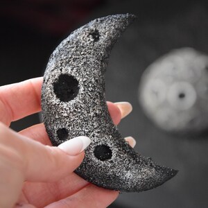 Gothic Home decor Moon Phase Wall Whimsigoth Decor Application on furniture Lunar cycle Moon with Craters Wall Hanging Outdoor Decor image 2