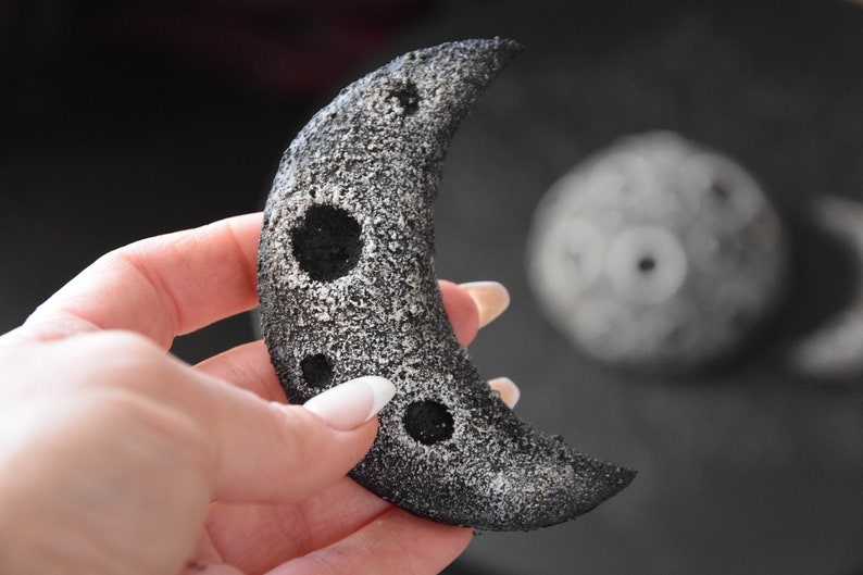 Gothic Home decor Moon Phase Wall Whimsigoth Decor Application on furniture Lunar cycle Moon with Craters Wall Hanging Outdoor Decor image 2