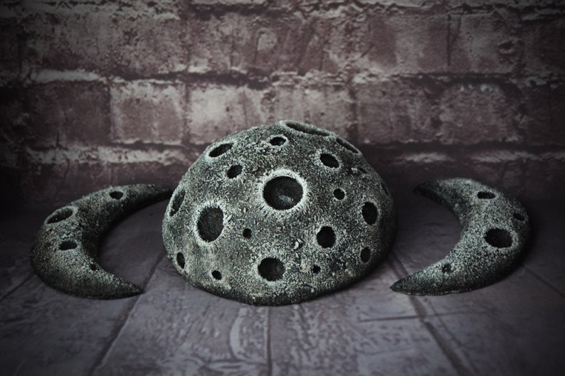 Gothic Home decor Moon Phase Wall Whimsigoth Decor Application on furniture Lunar cycle Moon with Craters Wall Hanging Outdoor Decor image 5