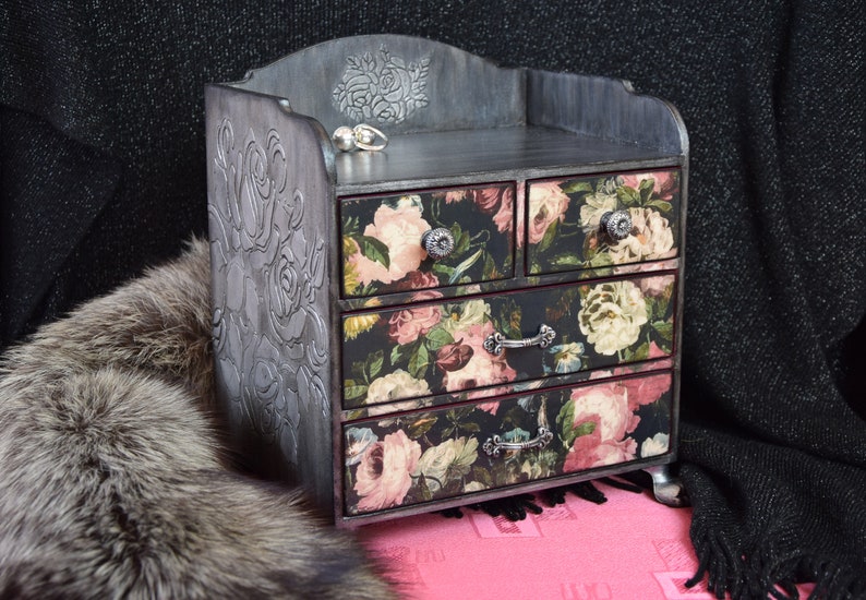 Apothecary Large Jewelry Box Mini Chest of Drawers Etsy
