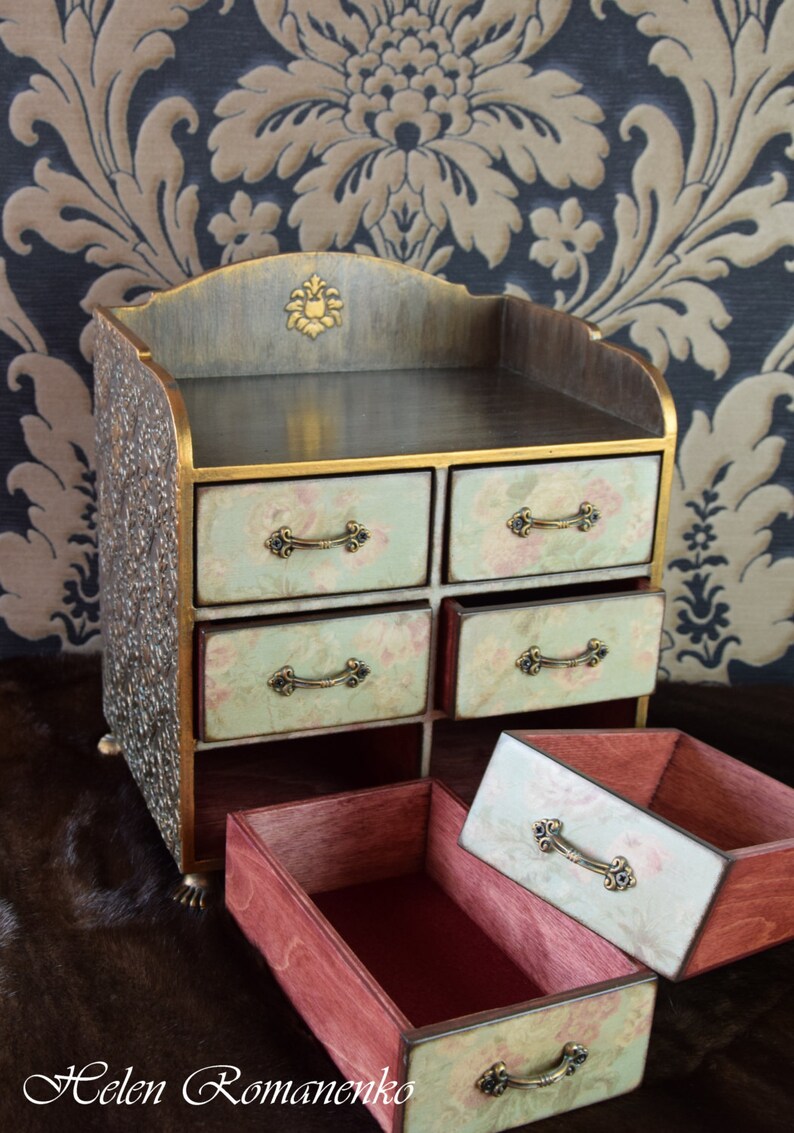 Large jewelry box Apothecary Jewelry makeup Storage Etsy