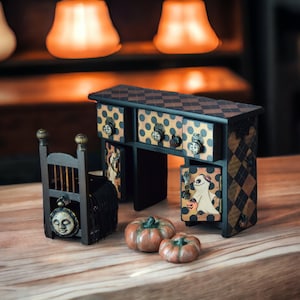 Gothic Pagan home decor Ghost box Jewelry box Halloween set monster Madness storage Witch Supplies moon Magic Items birthday gift for friend