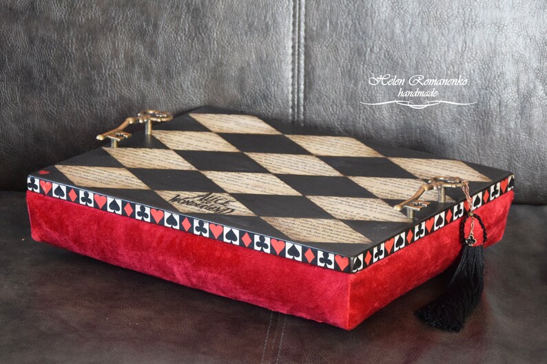 Alice In Wonderland Laptop Tray With Cushion Serving Tray Etsy