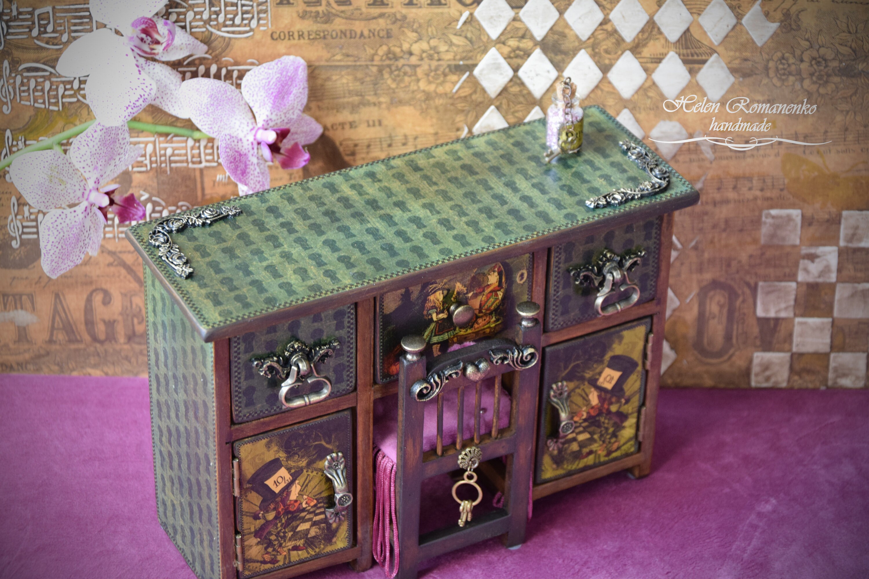 Alice in Wonderland furniture Decoration Alice baby Etsy