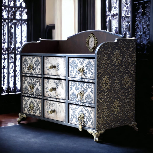 Gothic Home decor Witch box drawer organizer jewelry armoire jewelry box makeup organizer medicine cabinet storage cabinet bohemian decor