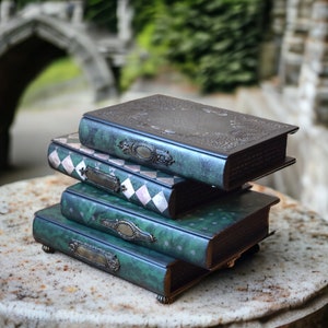 Gothic Home decor Jewelry Box Green Black Large dressing table Whimsigoth Handmade Jewelry holder Apothecary Cabinet Witchcraft Box