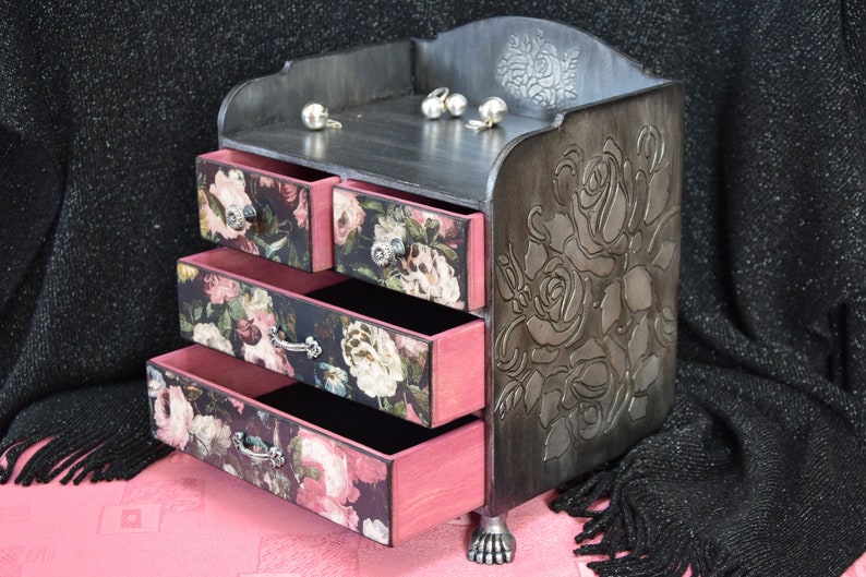 Apothecary Large Jewelry Box Mini Chest of Drawers Etsy