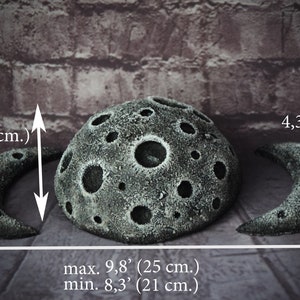 Gothic Home decor Moon Phase Wall Whimsigoth Decor Application on furniture Lunar cycle Moon with Craters Wall Hanging Outdoor Decor image 10