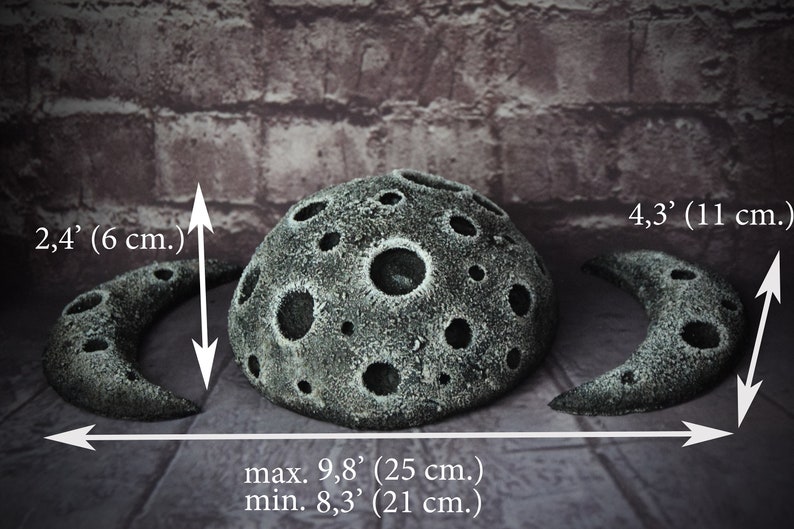 Gothic Home decor Moon Phase Wall Whimsigoth Decor Application on furniture Lunar cycle Moon with Craters Wall Hanging Outdoor Decor image 10