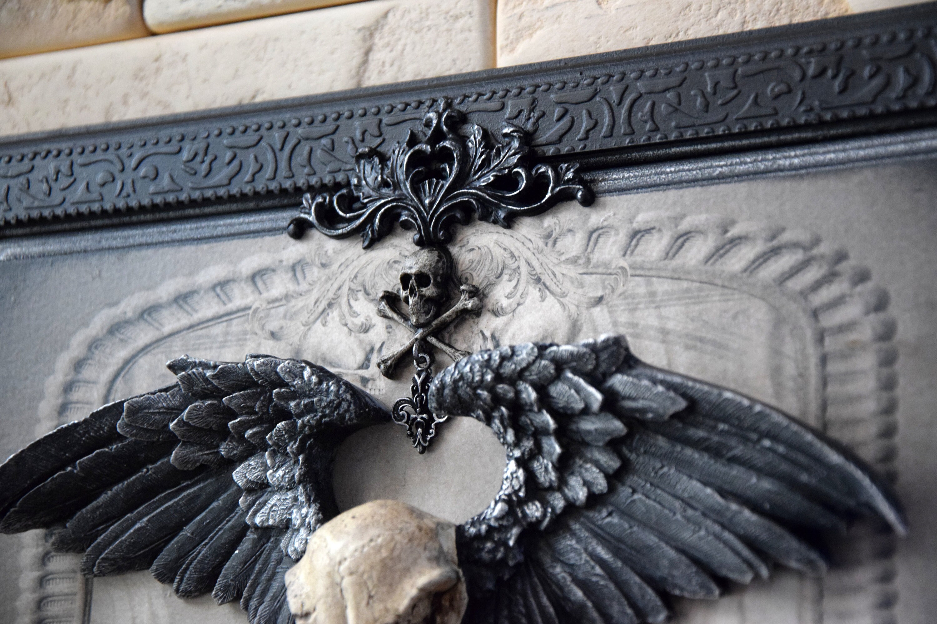 Gothic decor Raven Skull Wall 3D Frame Witch home deco Dark Etsy