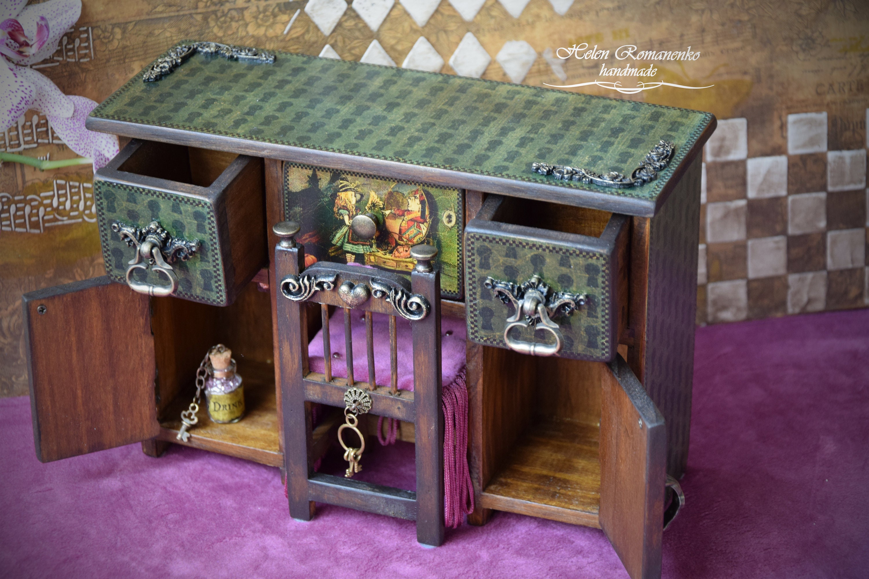 Alice in Wonderland furniture Decoration Alice baby Etsy