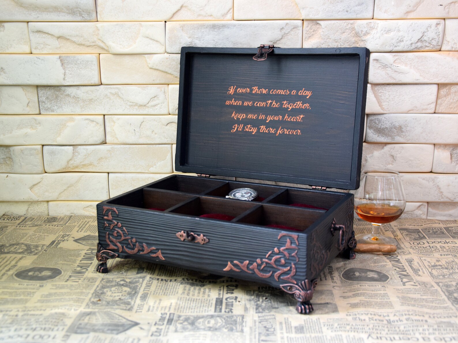 Watch Box Personalized OOAK Custom Watch Box With Monogram Etsy