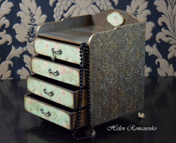 Large Jewelry Box Jewelry Makeup Storage Box Big Makeup Etsy