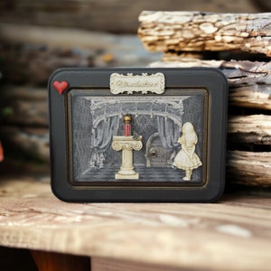 Alice in Wonderland wood wall panel wall decor Queen of hearts display Cheshire cat Wonderland decoration twisted wonderland Wall home decor