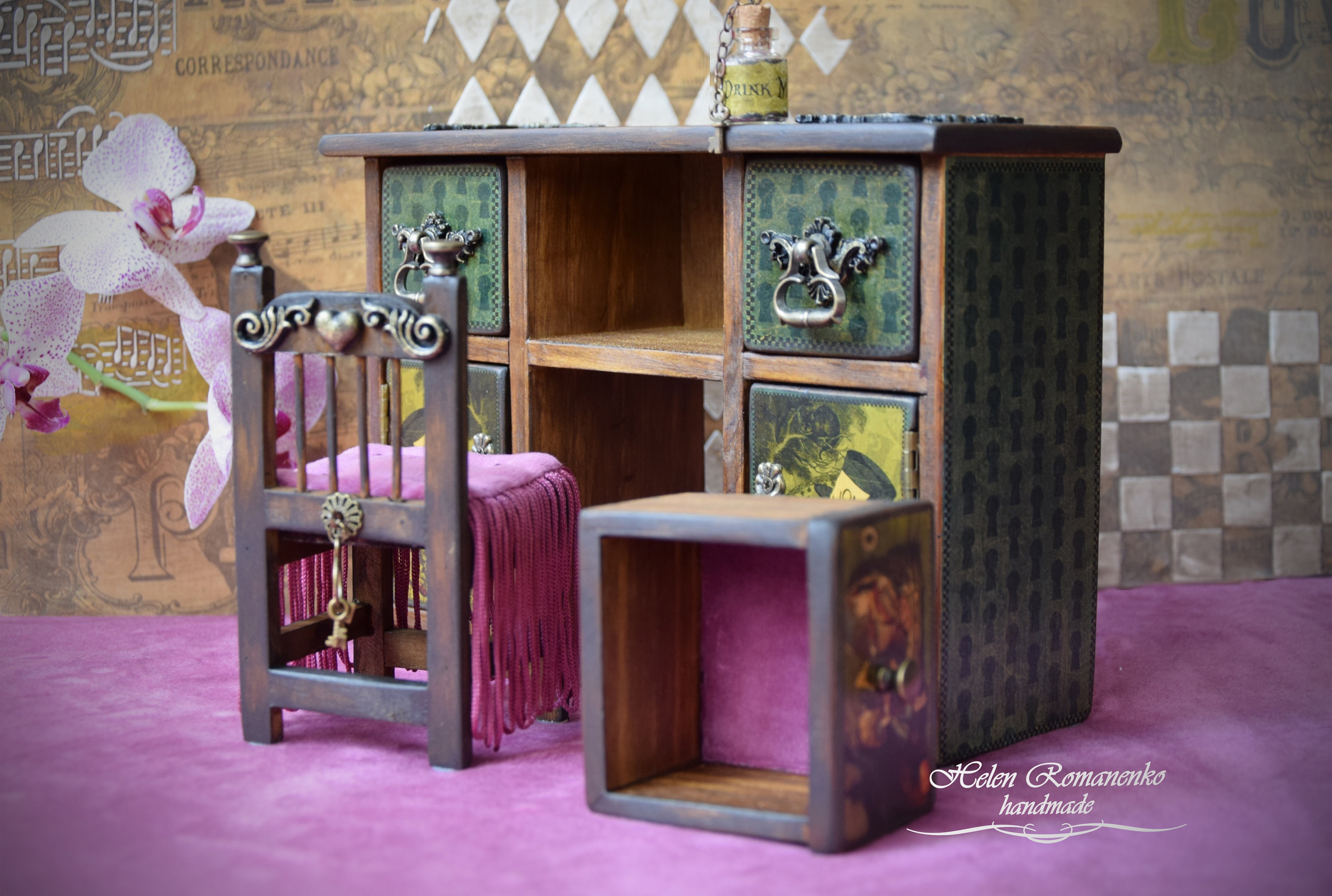 Alice in Wonderland furniture Decoration Alice baby Etsy