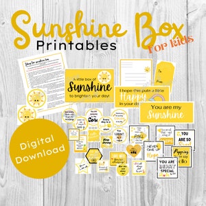 Sunshine box for kids printables