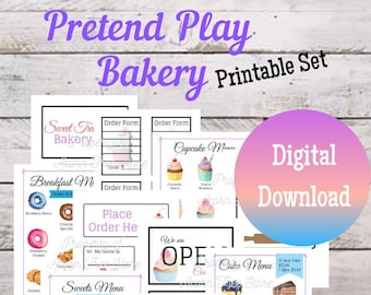 Pretend Play Bakery Printable Set