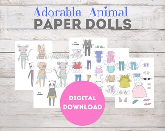 paper doll animals