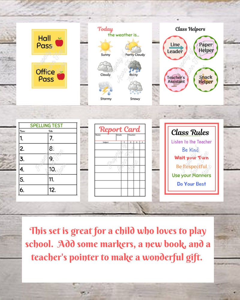School Teacher Pretend Play Printables Australia Pretend Play ...