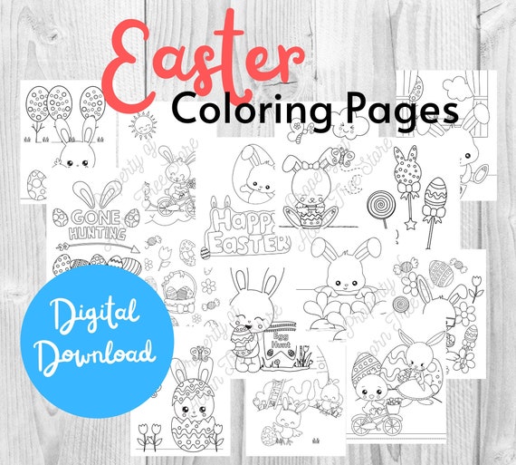 Printable Easter Coloring Pages | Etsy