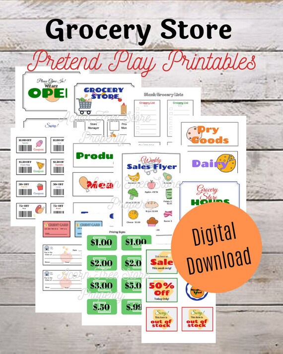 pretend play grocery store market