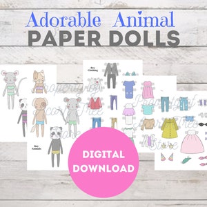 Animal Paper Doll Printables