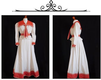 Digital Download Late Victorian Dress | Victorian Summer Dress | Victorian Seaside Dress | 1890s Dress Pattern | Period Costume Pattern