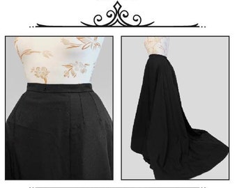 1901 Edwardian Mourning Skirt, PDF Sewing Patterns, Edwardian Mourning Dress, Edwardian Pattern, Historical Gown, Historical Pattern