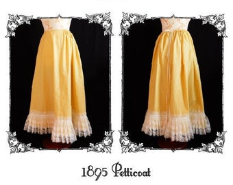 1895 Victorian Petticoat Sewing Patterns, Late Victorian Dress, Victorian Underwear Pattern, Historical Patterns, Victorian Dress, Petticoat