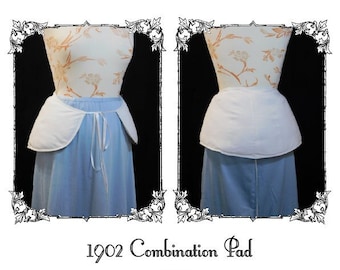 1902 Combined Bustle and Hip Pad Pattern, Hip Improver, Historical Patterns, Edwardian Pattern, Bustle Pad Pattern, Victorian