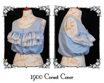 Digital Download Edwardian Corset Cover, Historical Underwear, Edwardian Undergarment, Corset Cover Pattern, Edwardian Sewing Patterns