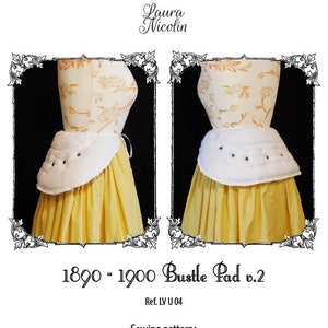 Victorian Bustle Pad v.2 Sewing Patterns, Victorian Petticoat Sewing Patterns, Victorian Underwear, Historical Patterns, Edwardian Underwear