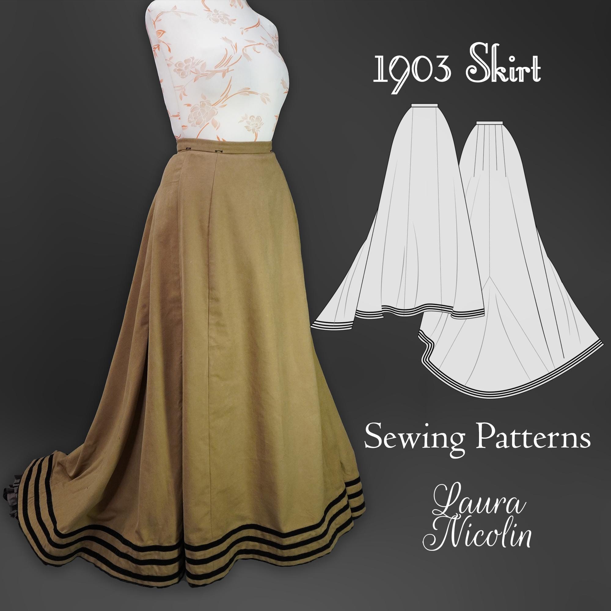 Edwardian Evening Gown Sewing Pattern - Etsy