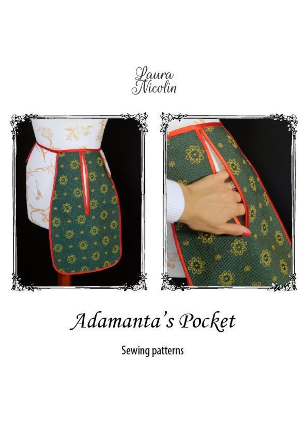 1780s Pocket Pattern for Colonial Dress, 18th Century Pocket for ...