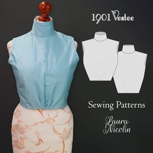 1901 Edwardianisches Mieder, Edwardianisches Hemd, 1900 Mieder, Historisches Muster, Viktorianisches Muster, Türkises Edwardianisches Kleid
