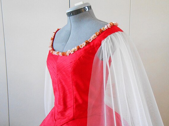 Red Wedding Dress Red Fairy Dress Red Lace Dress Red Bridal Etsy