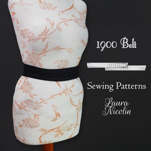 1900 Edwardian Belt, Edwardian Shirt, Edwardian Patterns, 1900s Fashion, Historical Pattern, 1900s Bodice, Edwardian Accessory