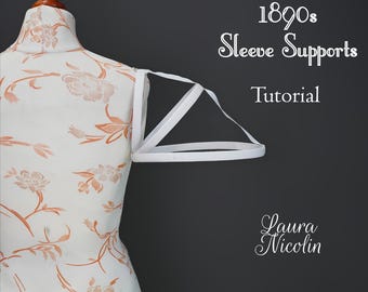 1890 Sleeve Support for Victorian Sleeves, Victorian Blouse, Victorian Shirt, Victorian Bodice, 1890s Fashion, 1890s Bodice