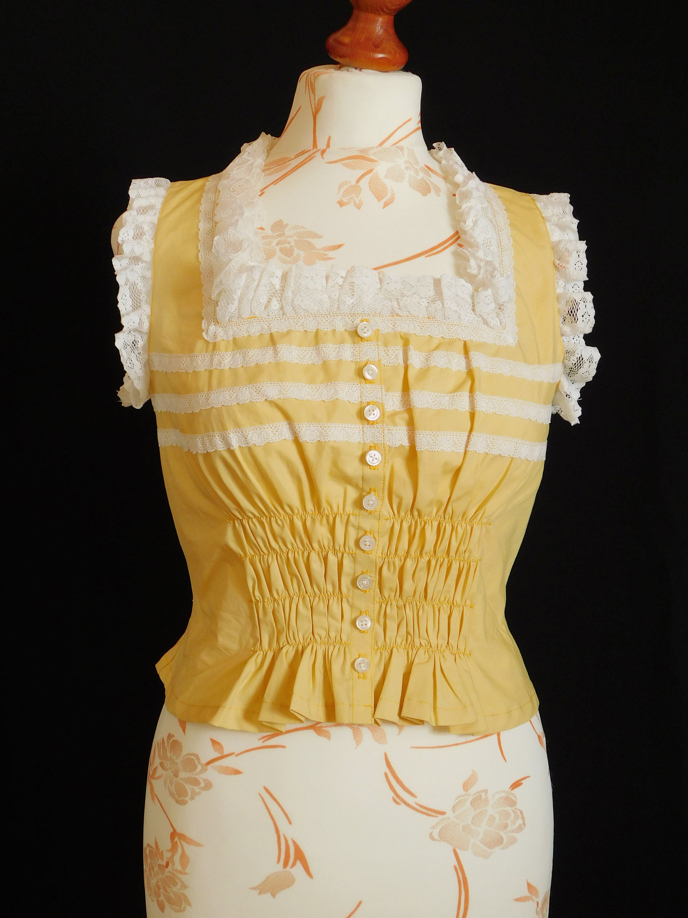 XXS Labeled 1900s Camisole Corset Cover Bralette 