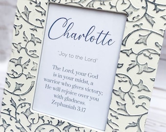 Bible Name Meaning Custom Framed Photo, Nursery Decor, Baby Gift, Shower, Room Decoration