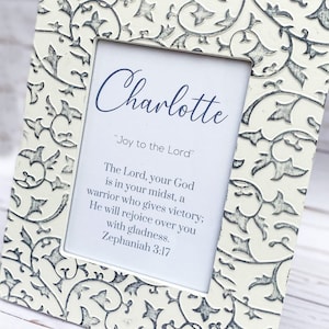 Bible Name Meaning Custom Framed Photo, Nursery Decor, Baby Gift, Shower, Room Decoration