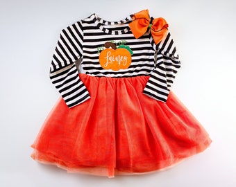 Pumpkin Woven Embroidered Dress - Etsy