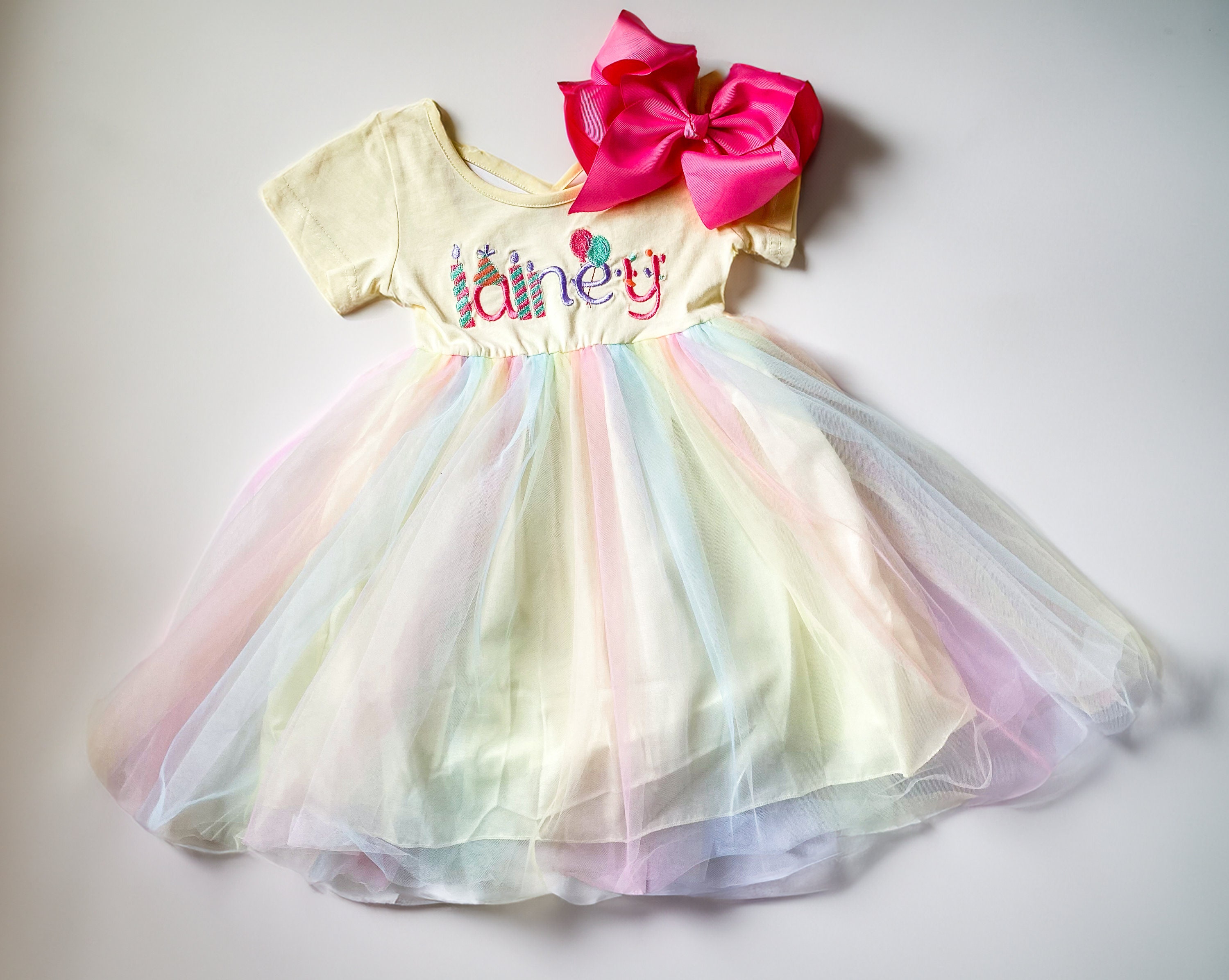Rainbow Birthday Dress - Etsy Rainbow Birthday Dress - Etsy