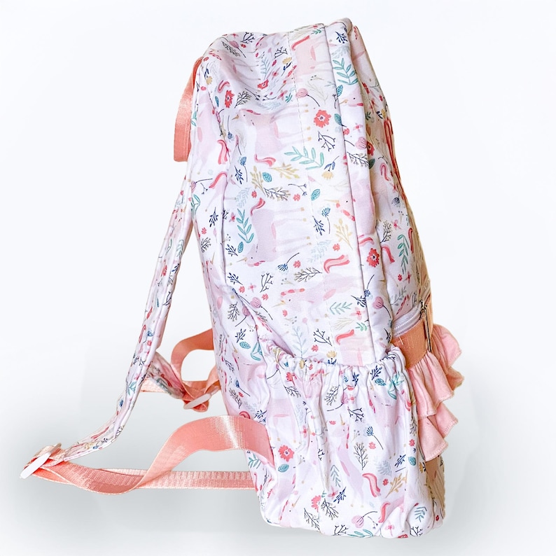 Girls Unicorn Butterfly Backpack, Floral Ruffle, Monogrammed - Etsy