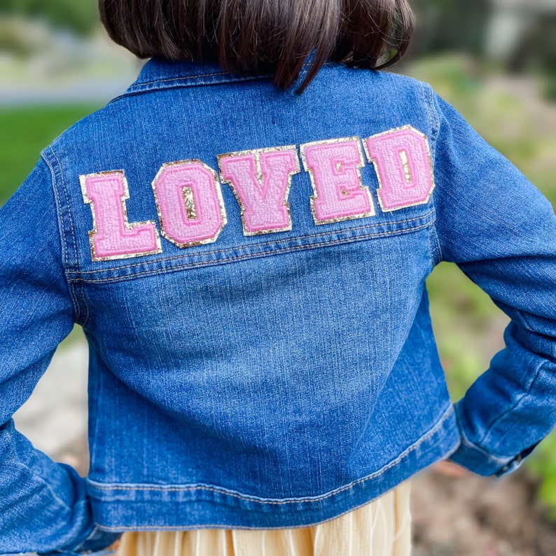 Girls Loved Jacket, embroidery patches, unique jacket, gift image 3