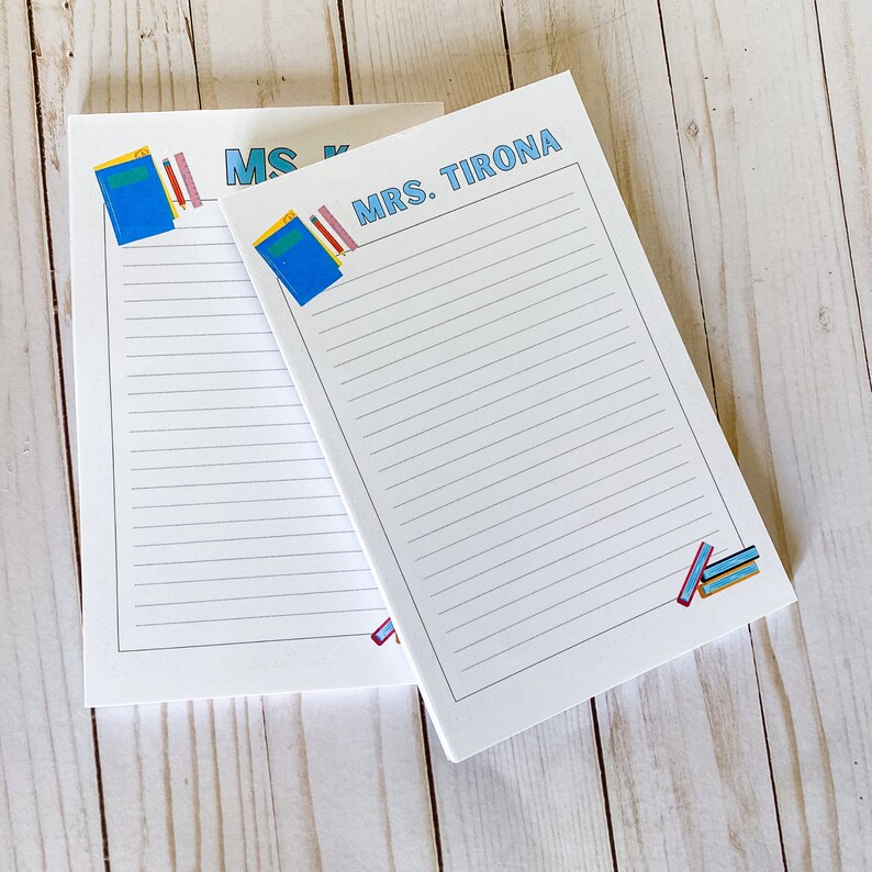 Custom Teacher Notepad Gift Set: Personalized Stationery - Etsy