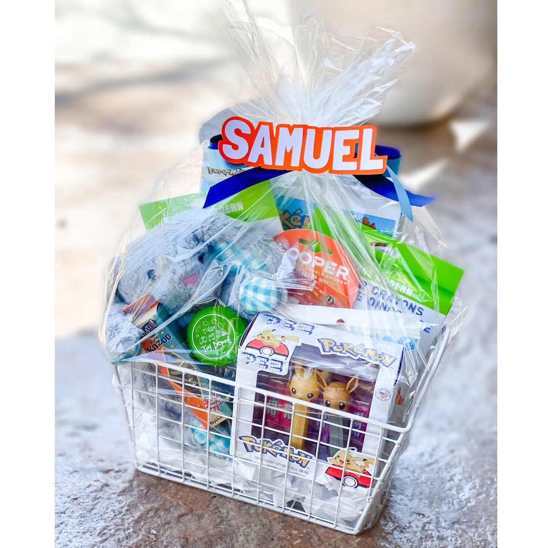Custom Prefilled Easter Basket, Easter Basket for Boys, Pokemon Etsy